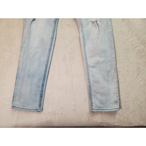RSQ Jeans Women's 28 Blue Denim Cotton Slim Fit Straight Distressed Light Wash - Picture 3 of 12